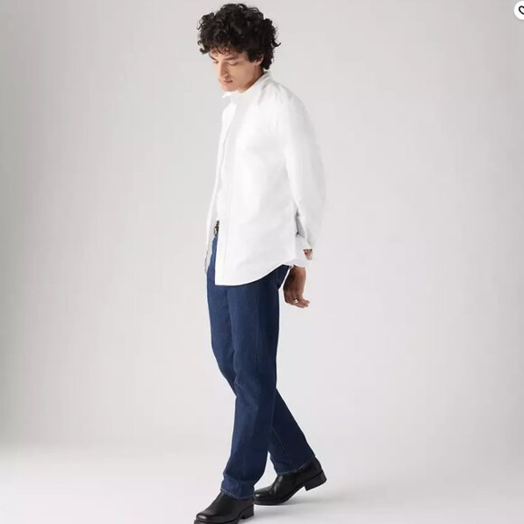 🌹3X🌹-HP-LEVI QUALITY ORIGINAL BUTTON FLY BLUE JEANS/CLASSIC STRAIGHT LEG/W27-28L - Picture 2 of 12